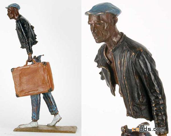 Bruno Catalano雕塑作品：旅行者