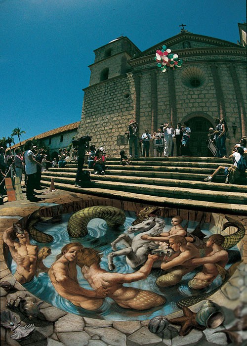 意大利街头3D绘画大师Kurt Wenner：街头作品秀