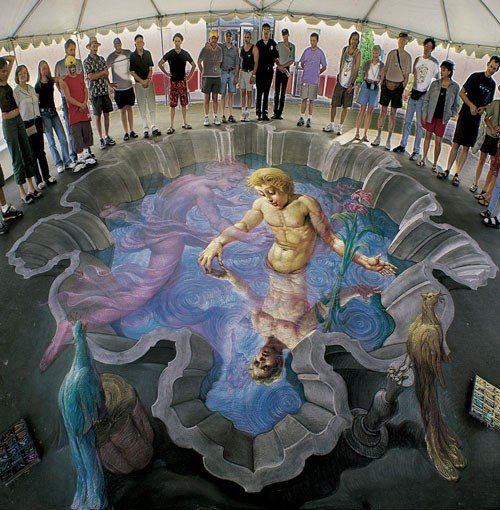 意大利街头3D绘画大师Kurt Wenner：街头作品秀