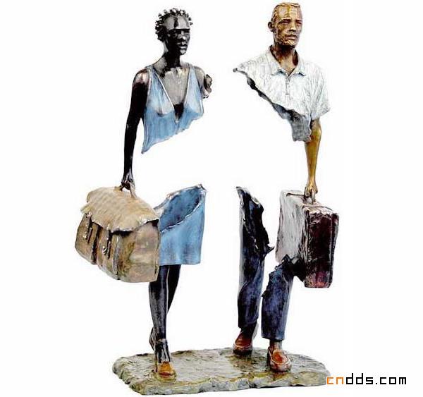 Bruno Catalano雕塑作品：旅行者