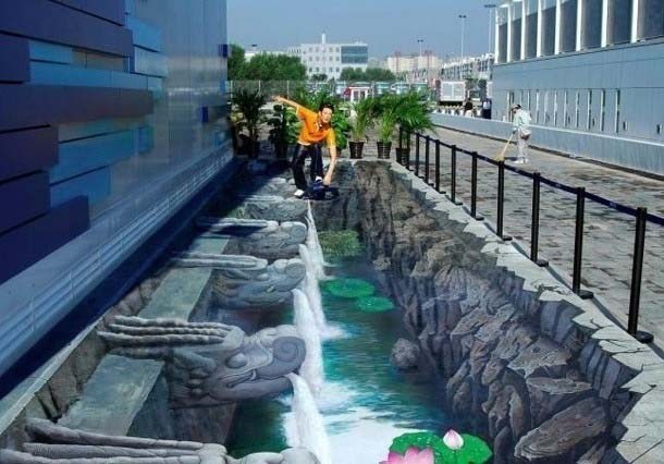 齐兴华3D 地画壁画艺术作品