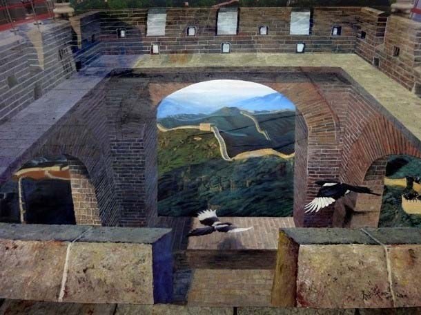 齐兴华3D 地画壁画艺术作品