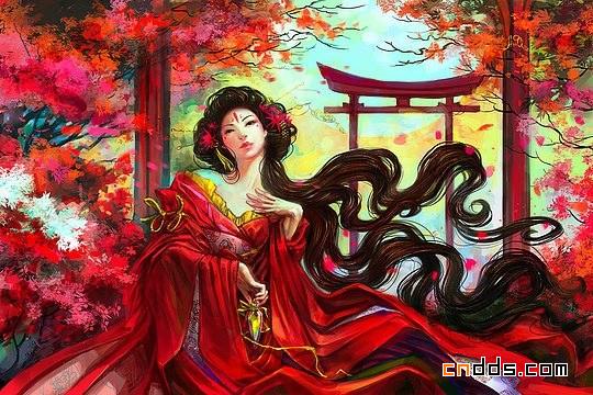 幻想派精美人像绘画