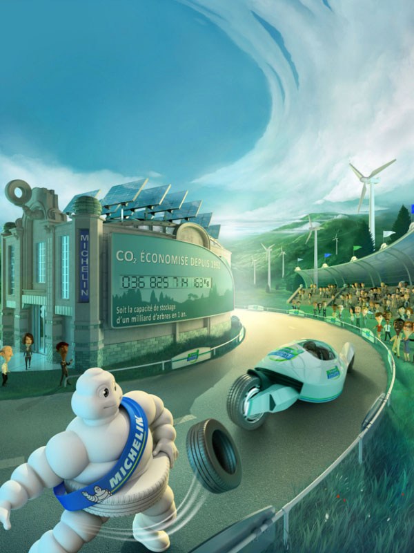 米其林(MICHELIN)轮胎3D情景广告