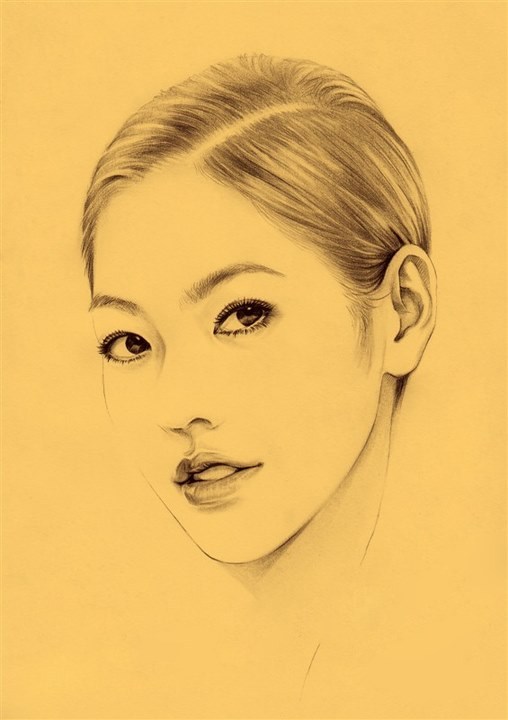 唯美写真清纯素描女孩儿插画设计欣赏