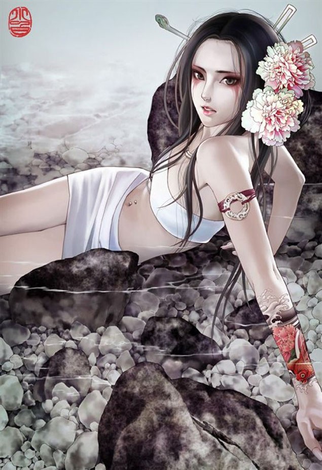 超美：中国美女插画师小白的作品集