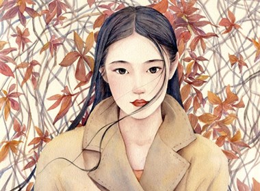 纯真唯美水彩绘画