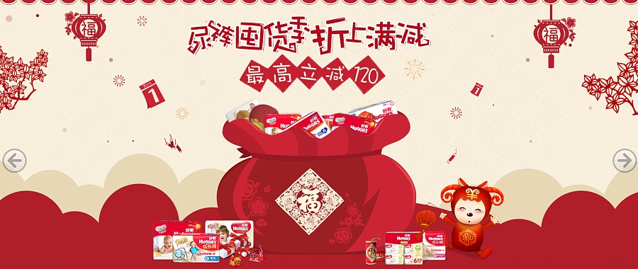 新年 BANNER 中国风 剪纸