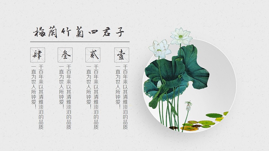 梅兰竹菊·中国风模板系列