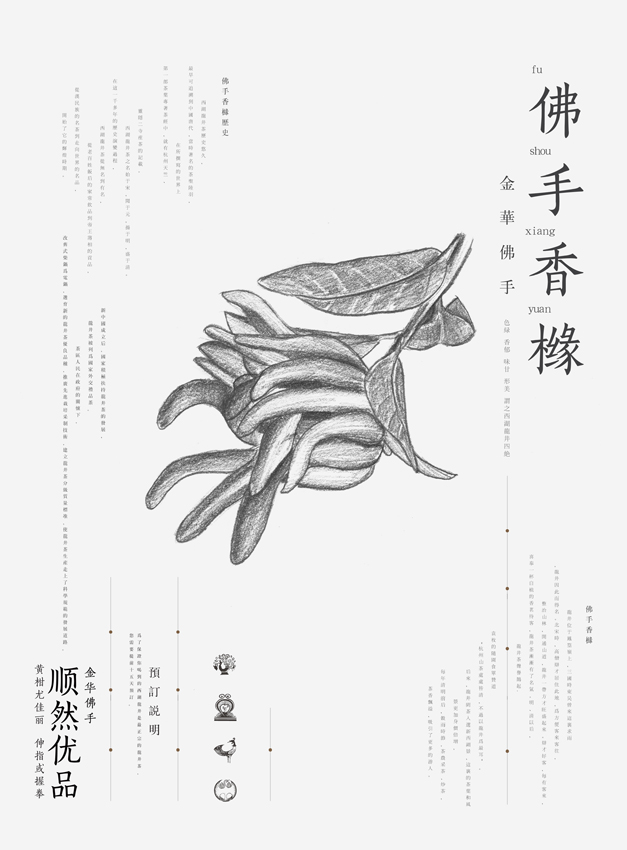 中国风 素描风格农产品 提案稿