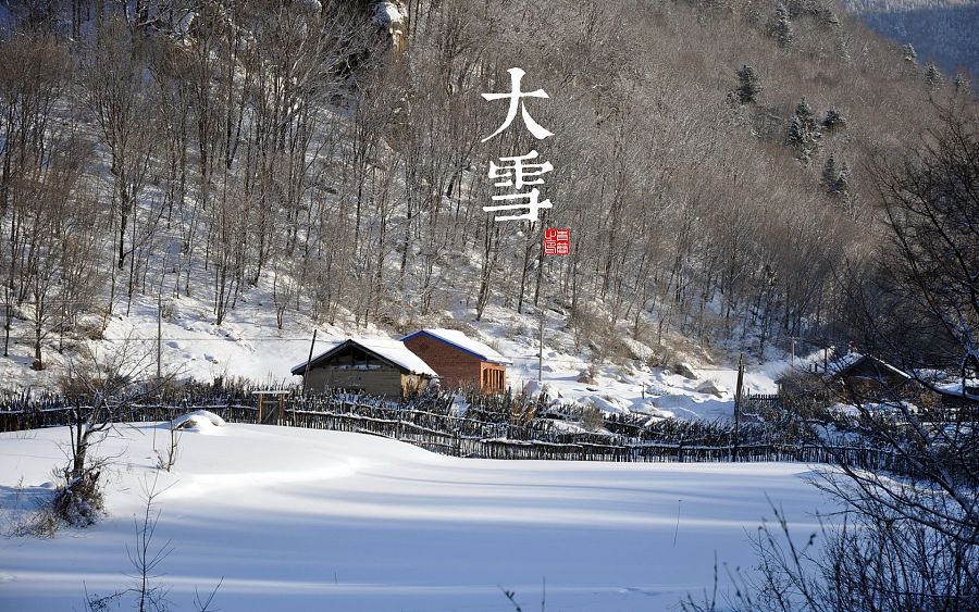 中国古风自然风景 二十四节气  壁纸 图案 海报设