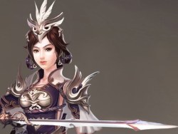 中国风 剑士女性人设 游戏原画