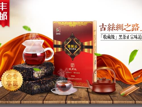 端午节安化金花茯砖茶黑茶中国