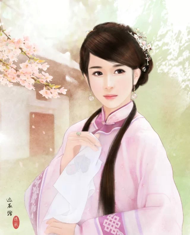 唯美的中国古典美女插画设计