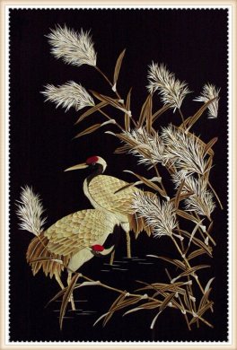 精美的中国传统花鸟麦秆画艺术（