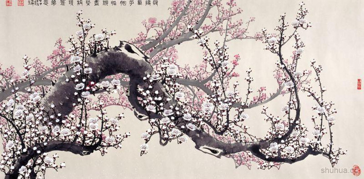 梅花主题中国绘画艺术作品