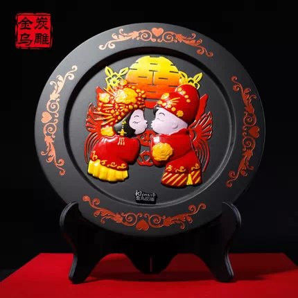 中国风金乌炭雕创意艺术品（二）