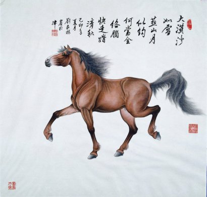 画家刘家栋工笔骏马图（二） 