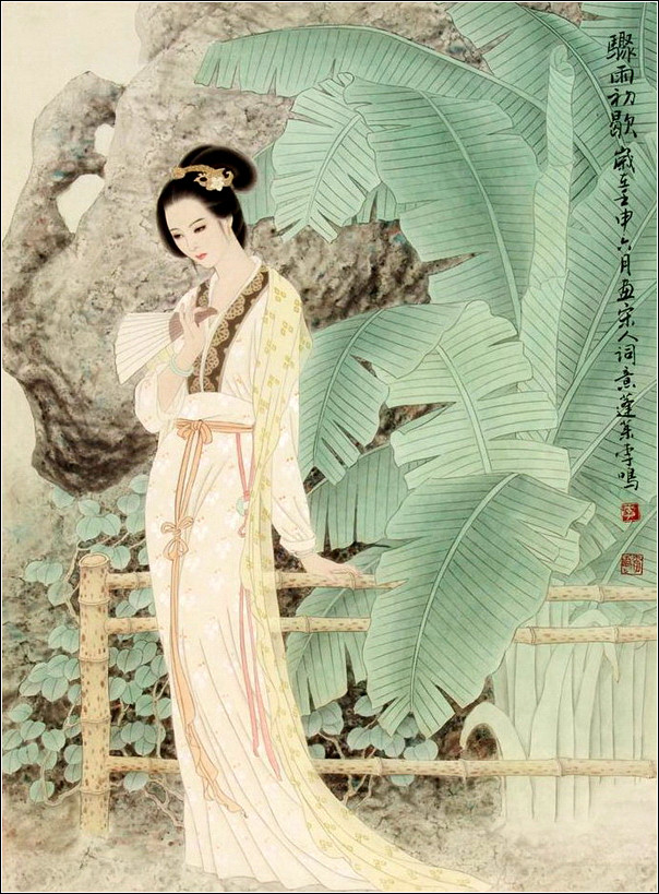 如花照水的古典美女绘画艺术（一）