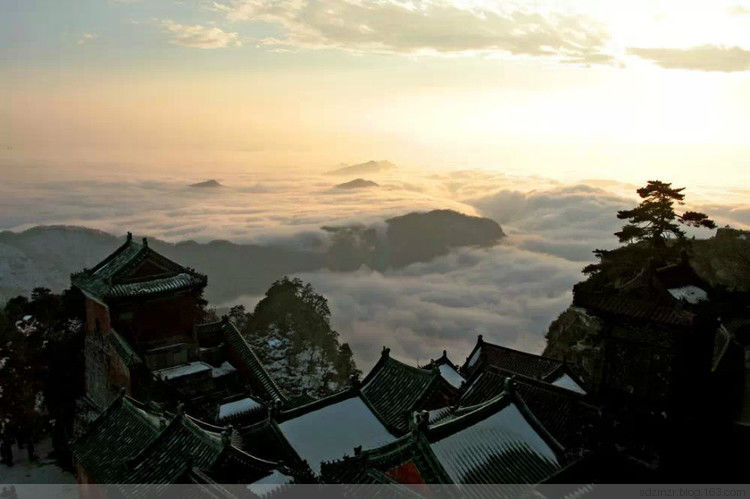 大雪封冻武当山美景摄影艺术