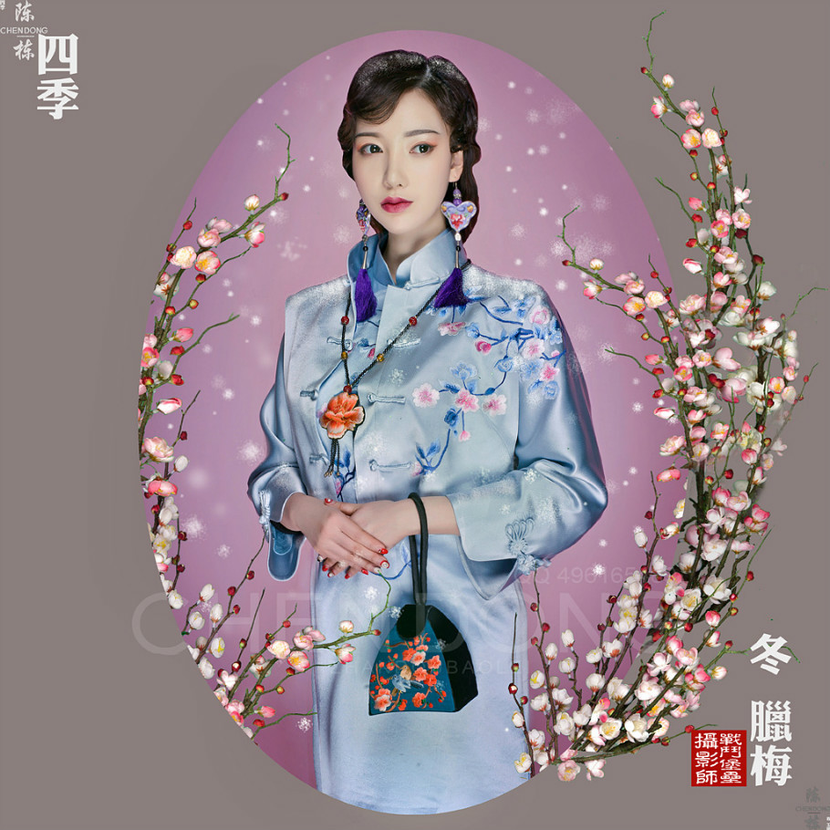 花魁四季中国风创意摄影艺术作品