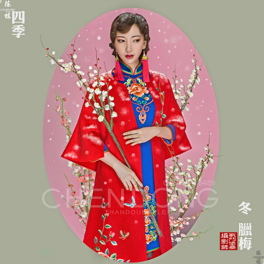 花魁四季中国风创意摄影艺术作品