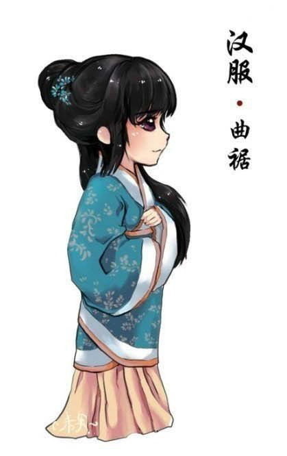 汉服Q版人物创意插画设计