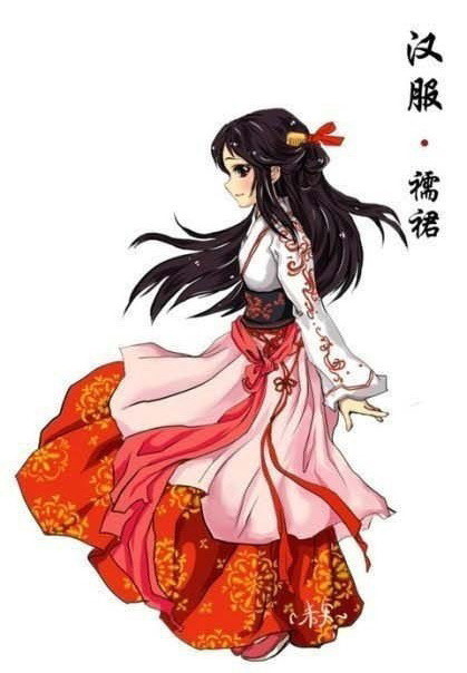 汉服Q版人物创意插画设计