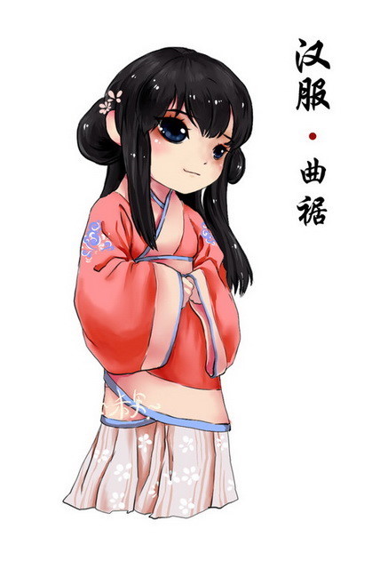 汉服Q版人物创意插画设计