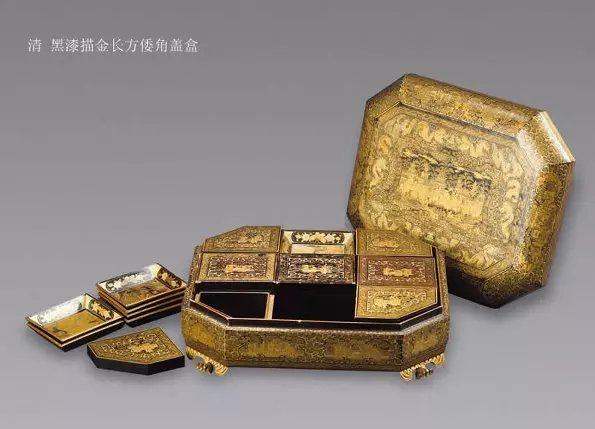 明清大漆描金器物精品