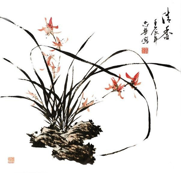 梅兰竹菊—兰视觉艺术作品