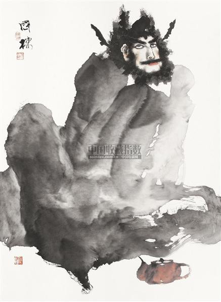 当代画家师国栋水墨达摩绘画艺术