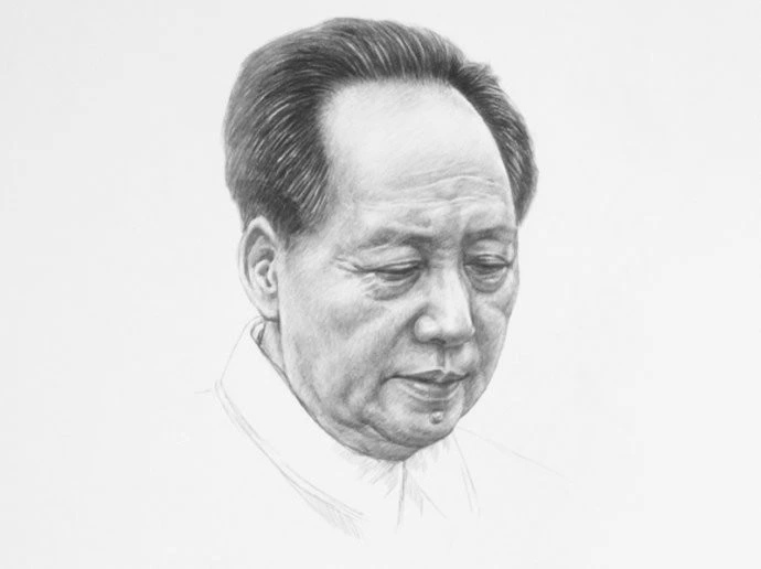 画家刘向荣素描毛泽东绘画作品（一）