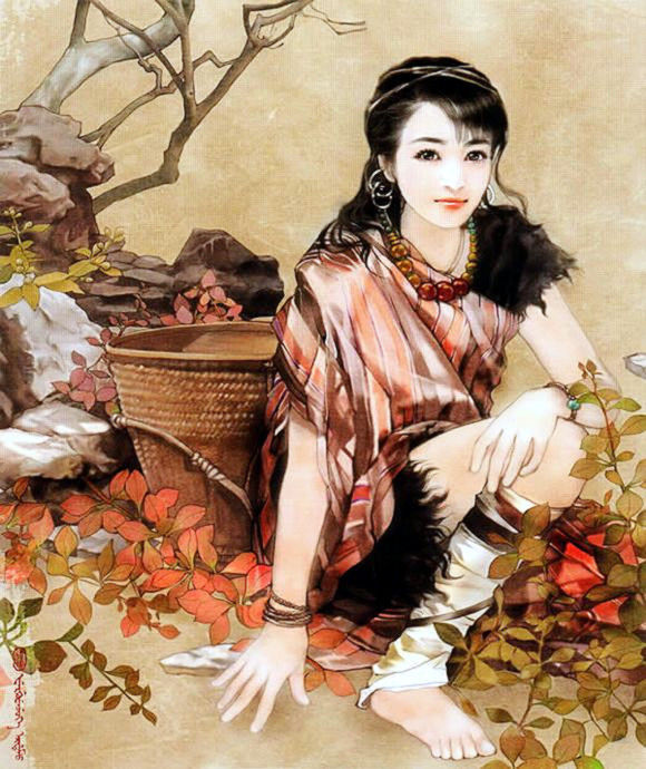 彩绘古典美女绘画艺术作品（二）