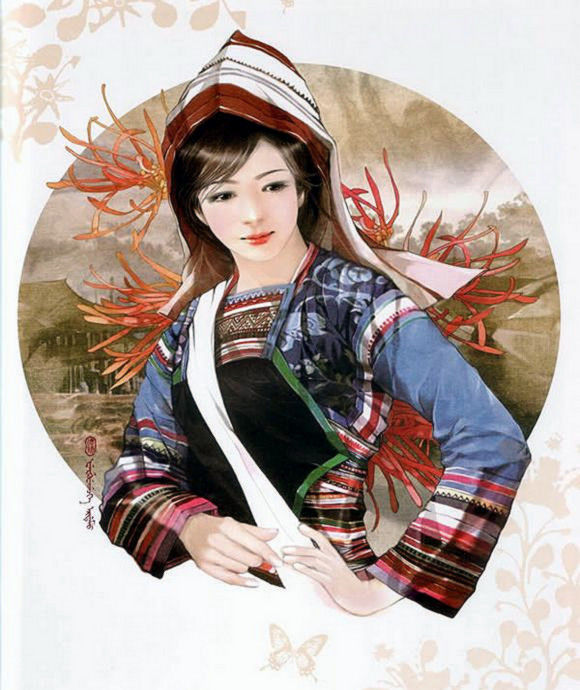 彩绘古典美女绘画艺术作品（二）