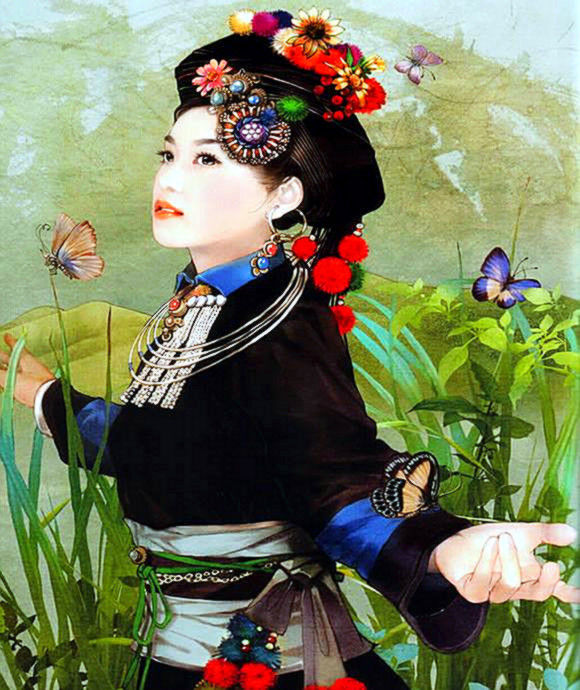 彩绘古典美女绘画艺术作品（一）