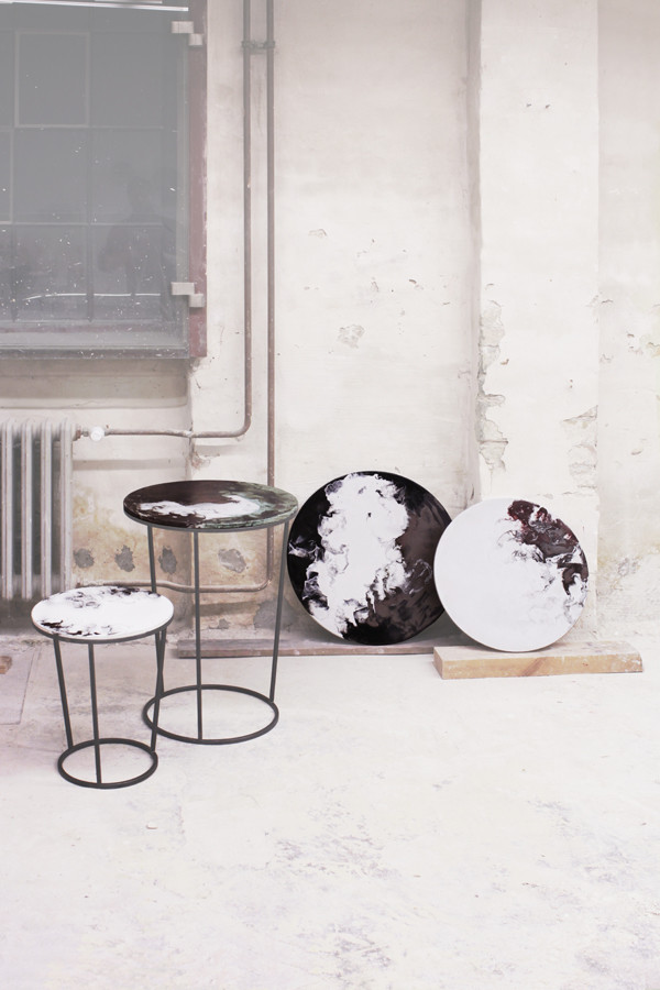 德国设计师Elisa Strozyk“水墨”桌Ceramic Tables