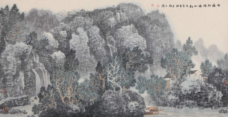 当代画家张树立的山水绘画艺术作品（一）