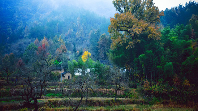 美丽的湖北九资河风景摄影艺术