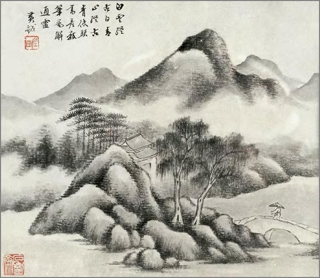 清代画家黄钺山水绘画艺术作品