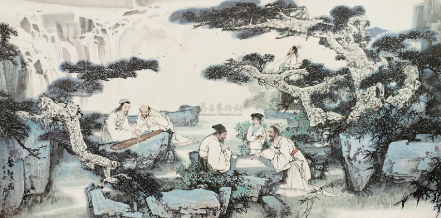 伍启中花鸟人物中国画艺术作品（二）