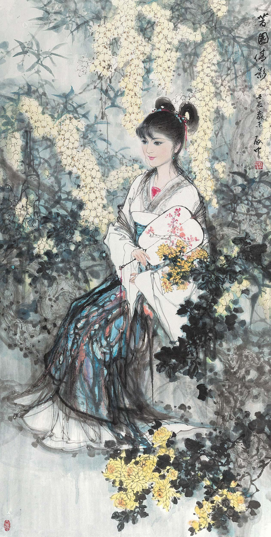 伍启中花鸟人物中国画艺术作品（一）