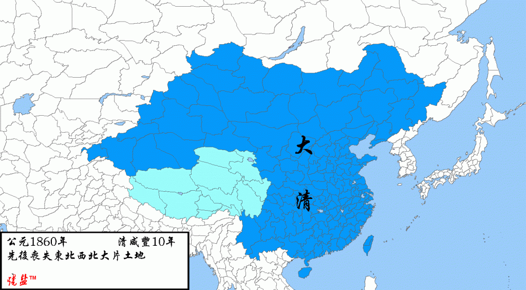 烧盐制作的中国历史主要年份疆域图（二）