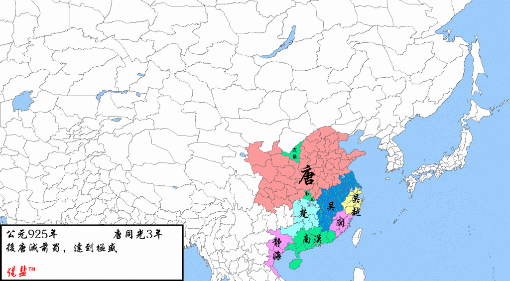 烧盐制作的中国历史主要年份疆域图（二）