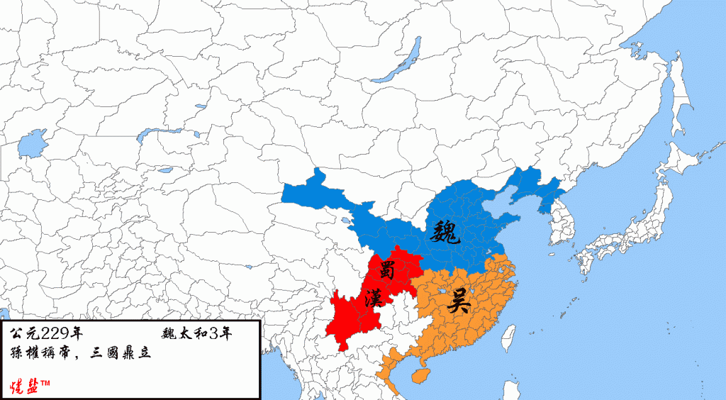 烧盐制作的中国历史主要年份疆域图（一）