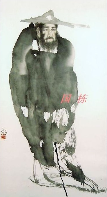 当代画家师国栋水墨达摩绘画艺术