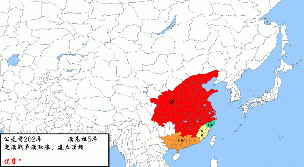 烧盐制作的中国历史主要年份疆域图（一）