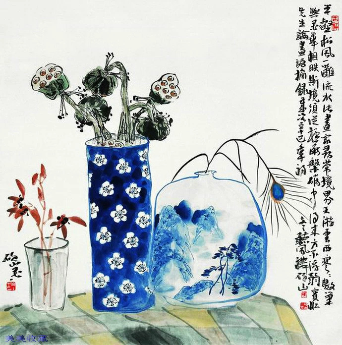 水墨青花–马硕山水墨画作品（二）