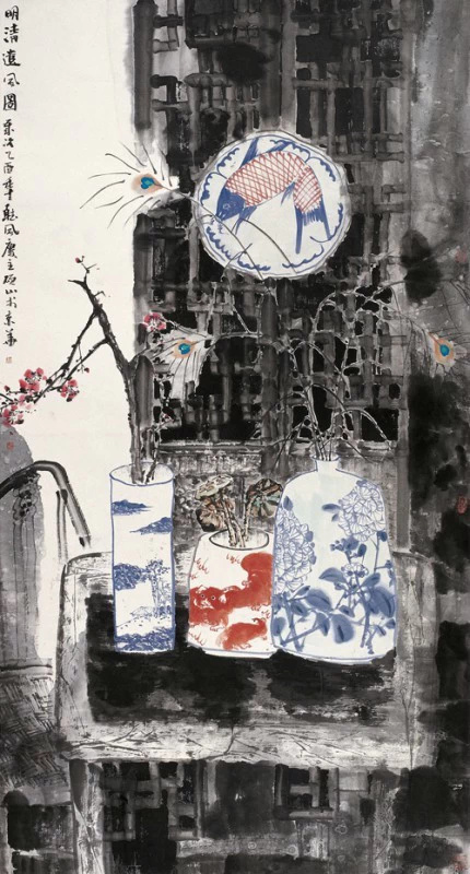 水墨青花–马硕山水墨画作品（二）