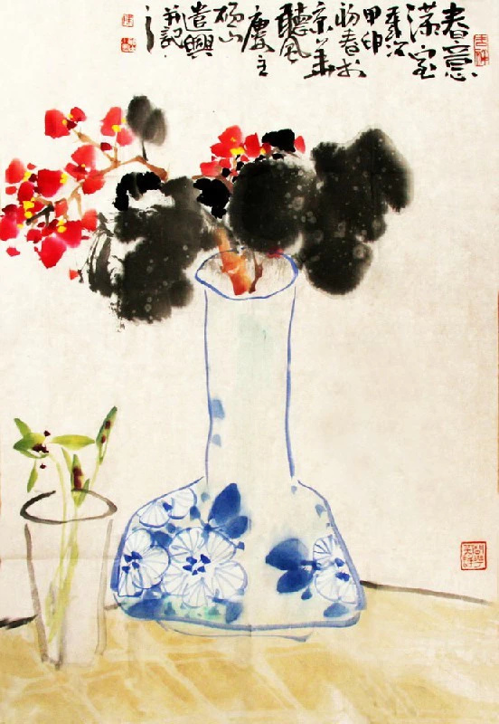 水墨青花–马硕山水墨画作品（二）